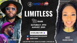 Revd Maria Bond will host the amazing Luke Smith on 22limitless Talk Show22 on Saturday August 19 2023