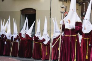 The Spanish Easter parades pointy hats are unlike the KKKs in America