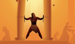 What was the significance of Samson's riddle-speaking to the Philistines?
